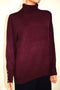 JM Collection Women's Turtle Neck Purple Buttoned Cuff Cozy Knit Sweater Top L - evorr.com