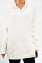 New Karen Scott Women's Long Sleeve White Quarter-Zip Tunic Sweater Top Plus 3X