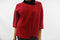 JM Collection Womens Wool Red Cross Over Velvet Trim Cardigan Shrug Top Petite L