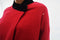 JM Collection Womens Wool Red Cross Over Velvet Trim Cardigan Shrug Top Petite L