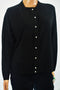 Karen Scott Womens Long Sleeve Black Luxsoft Button Down Cardigan Shrug Petite L