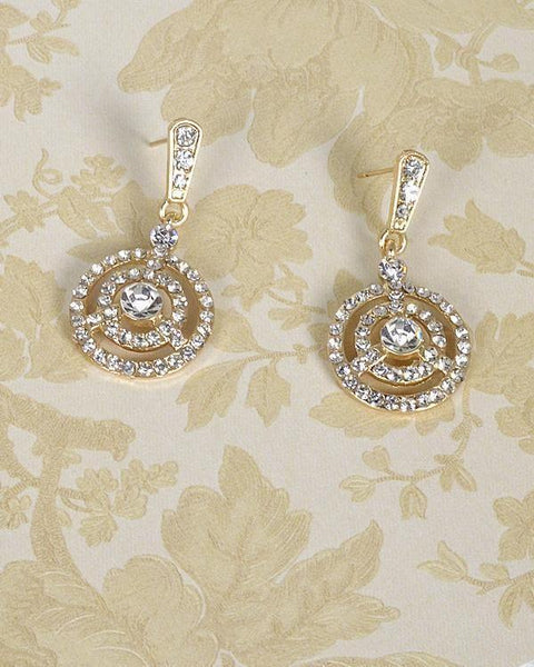Circular Design Drop Earrings - evorr.com