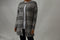 Cable Gauge Women's Metallic Gray Open-Front Striped Cardigan Sweater Coat Top M