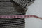 Cable Gauge Women's Metallic Gray Open-Front Striped Cardigan Sweater Coat Top M