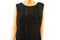 $149 Calvin Klein Women's Black Flocked Scuba-Knit Fit & Flare Dress Plus 20W - evorr.com
