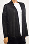 Style&Co Women's Stretch Black Open Front Lace Inset Sheer Cardigan Shrug Top L - evorr.com