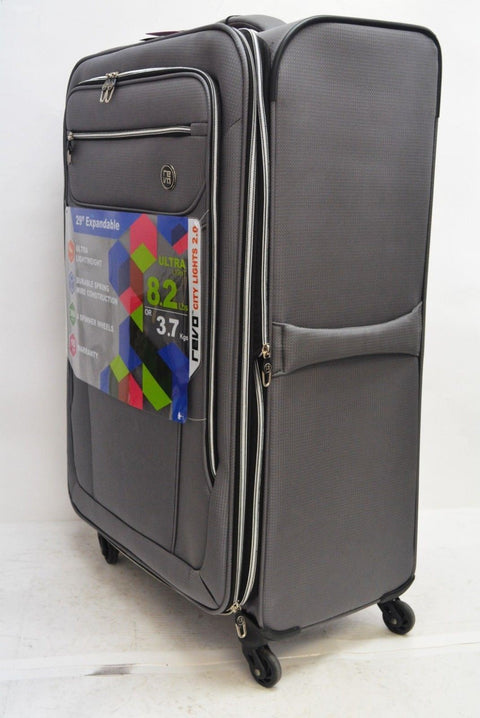 $260 NEW Revo City Lights 2.0 29" Spinner Expandble Travel Luggage Suitcase Gray