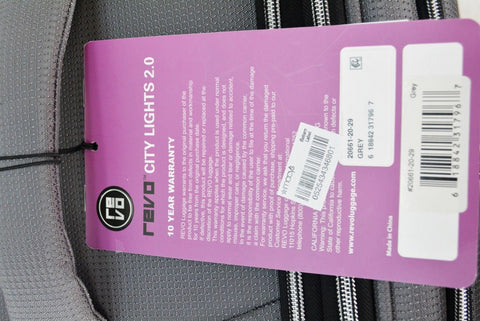 $260 NEW Revo City Lights 2.0 29" Spinner Expandble Travel Luggage Suitcase Gray