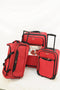 $200 NEW TAG Travel-Collection Springfield III 3 Piece Suitcase Luggage Set Red