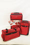 $200 NEW TAG Travel-Collection Springfield III 3 Piece Suitcase Luggage Set Red