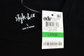 Style&Co Women's Long Sleeve Crew Neck Stretch Black Solid T-Shirt Blouse Top L - evorr.com