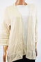 $59 JM Collection Women's 3/4-Sleeves Beige Open-Knit Cardigan Shrug Top Plus 1X