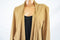 JM Collection Women Stretch Brown Suede Open-Front Draped Cardigan Shrug Top XL
