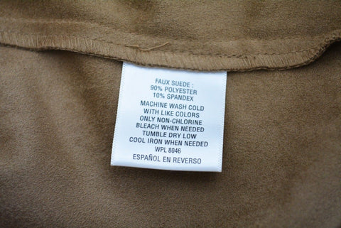 JM Collection Women Stretch Brown Suede Open-Front Draped Cardigan Shrug Top XL