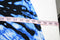New ECI Women's Stretch Blue Printed Tie Dye Keyhole Halter Long Maxi Dress XL - evorr.com