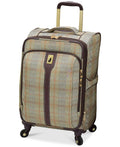 $220 London Fog Knightsbridge 21 Expandable Spinner Carry On Suitcase Brown - evorr.com