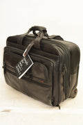 $995 TUMI Alpha 2 Black Leather 4 Wheeled Deluxe Brief With Laptop Case BAG - evorr.com