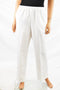 New Alfred Dunner Women's White Pull On Elastic Waist Straight Leg Dress Pant 8