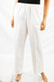New Alfred Dunner Women's White Pull On Elastic Waist Straight Leg Dress Pant 8
