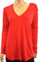 $125 Ralph Lauren Women's Long-Sleeves Red V-Neck High-Low Sweater Top Plus 2X - evorr.com