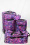 $200 TAG Travel Springfield III Print 4 Piece Set Suitcase Luggage Purple Floral