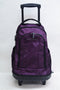 $100 NEW Travel Select 18" Rolling Wheels Travel Backpack Bag Purple - evorr.com