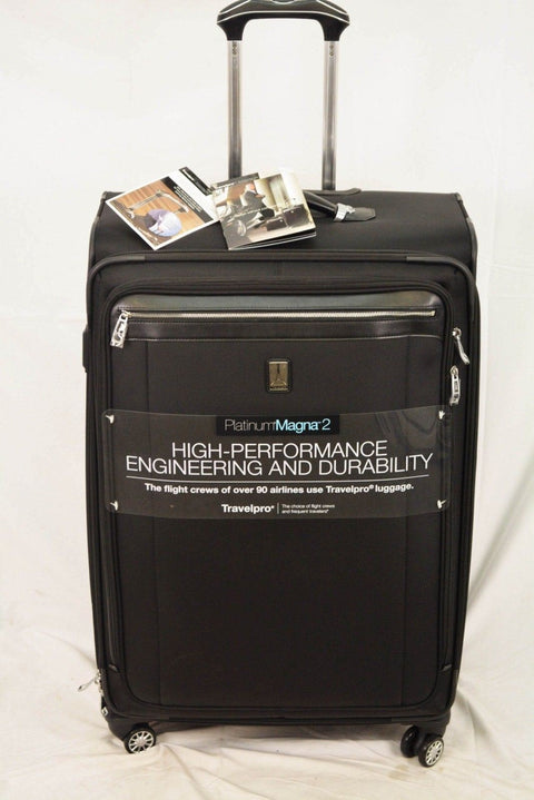 $800 NEW Travelpro Platinum Magna 2 29" Expandable Spinner Suitcase Black