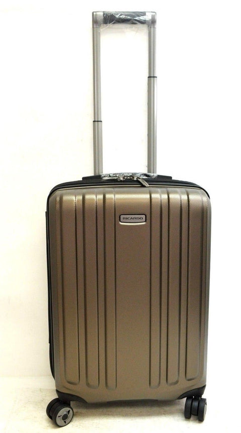 $320 NEW Ricardo Beverly Hills 21" Hard Expandble Spinner Carry On Luggage Brown