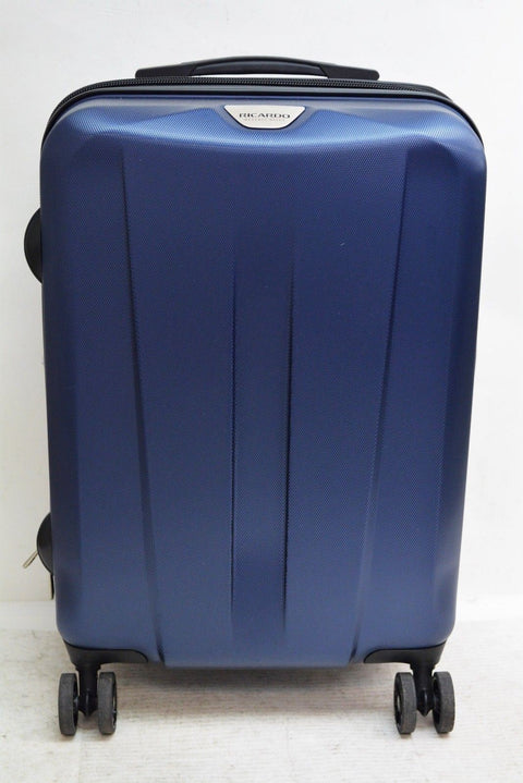 $280 Ricardo Beverly Hills 21" Hardcase Expandable Spinner Carry On Luggage Blue