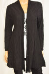 Charter Club Women  Black Pleated Open-Front Duster Cardigan Top Large L