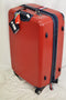 $375 New TOMMY HILFIGER Red Basket weave 28'' Hard Case Spinner Suitcase Luggage