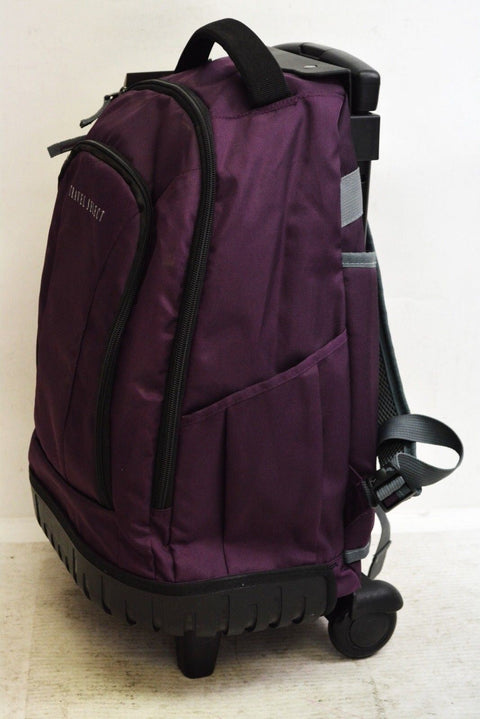 $100 Travel Select 18" Rolling Wheels Travel-Backpack Bag Purple - evorr.com