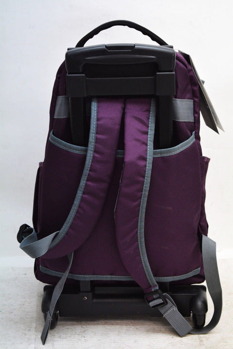 $100 Travel Select 18" Rolling Wheels Travel-Backpack Bag Purple - evorr.com