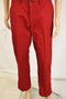 Haggar Men's Red Lightweight Straight Fit Poplin Slacks Casual Pants 33X30 - evorr.com