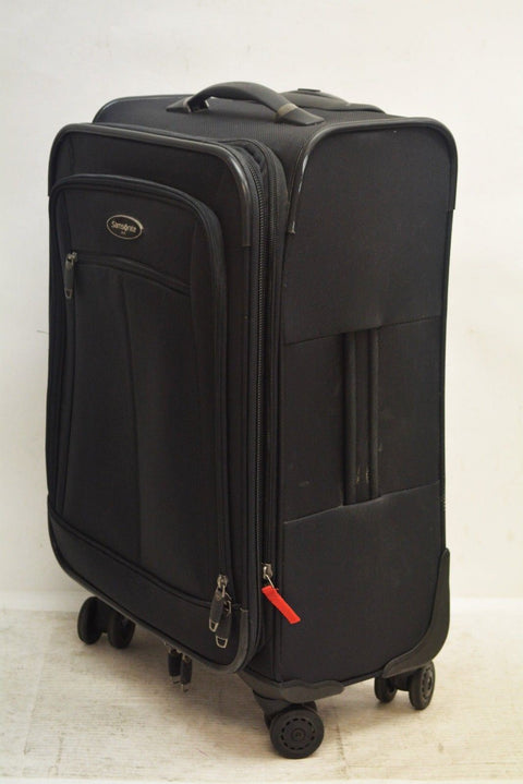$360 Samsonite 21'' Spinner Expandable Carry On Luggage Suitcase Black softcase