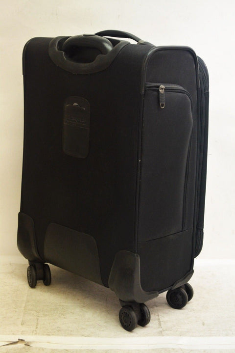 $360 Samsonite 21'' Spinner Expandable Carry On Luggage Suitcase Black softcase