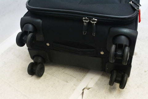 $360 Samsonite 21'' Spinner Expandable Carry On Luggage Suitcase Black softcase