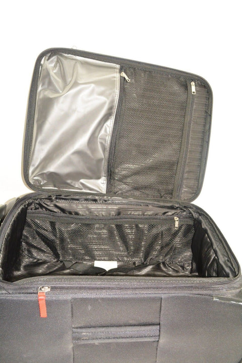 $360 Samsonite 21'' Spinner Expandable Carry On Luggage Suitcase Black softcase