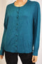 Charter Club Women's Teal Green Button-Down Cardigan Top X-large XL