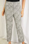 New ALFANI Women Black Stretch Lines Print Slim Leg Ankle Pants Plus Size 24W