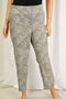 New ALFANI Women Black Stretch Lines Print Slim Leg Ankle Pants Plus Size 24W
