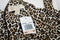 New Michael Kors Women Leopard Stretch Sleeveless Plus Size Halter Jumpsuit 2X