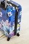 $340 NEW TAG Pop Art 20'' Carry On Hard Luggage Suitcase Floral Garden Blue