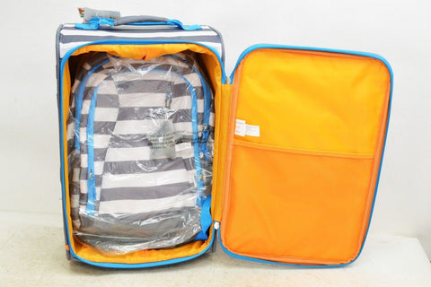 $160 NEW Crckt Kids Rolling Wheels Printed Carry-On 2 PC Suitcase & Backpack Set
