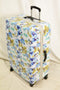 $340 TAG Pop Art 28'' Hard Shell Luggage Expandable Suitcase White Blue Floral