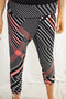 Tommy Hilfiger Women's Stretch Black Printed Skinny Capri Cropped Legging Pant M - evorr.com