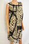 New Calvin Klein Women Sleeveless Animal Print Leopard Multi Plus Size Dress 14W