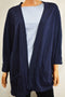 Karen Scott Women's 3/4 Sleeve Cotton Blue Open Front Cardigan Shrug Plus 0X 16W