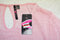 New Extra Touch Women's Pink Long Sleeve Hi Low Chiffon Back Blouse Top Plus 3X - evorr.com
