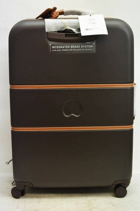 $660 NEW Delsey Chatelet Plus 28" Hardside Spinner Travel Suitcase Luggage Brown